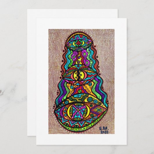 Flat Hartelijk dank Bedankkaart (Voorkant / Achterkant)