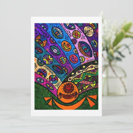 Flat Hartelijk dank Bedankkaart (Staand voorkant)