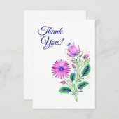 Flat Hartelijk dank Bedankkaart (Voorkant / Achterkant)