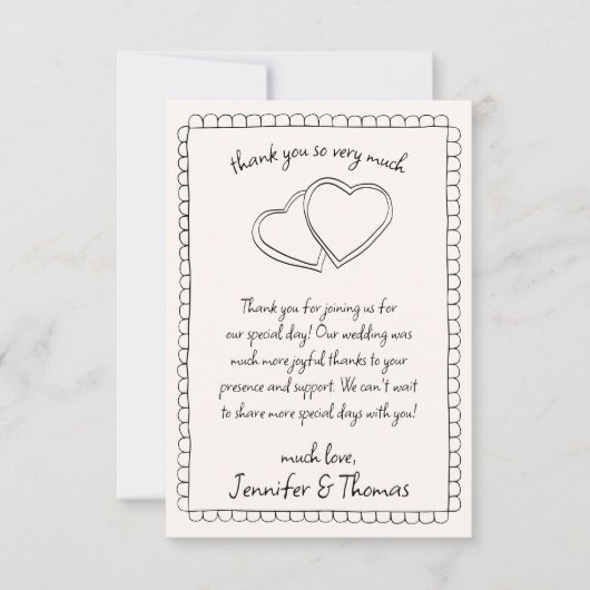 Flat Hartelijk dank Bedankkaart (Voorkant)