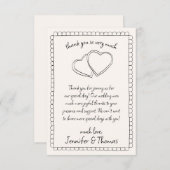 Flat Hartelijk dank Bedankkaart (Voorkant / Achterkant)