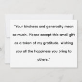 Flat Hartelijk dank Bedankkaart (Achterkant)