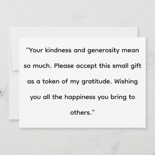 Flat Hartelijk dank Bedankkaart (Achterkant)