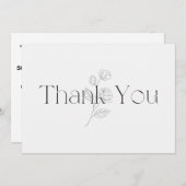 Flat Hartelijk dank Bedankkaart (Voorkant / Achterkant)