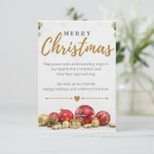 Flat Hartelijk dank Bedankkaart (Staand voorkant)