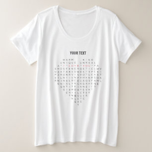 Flat Hartelijk dank Grote Maat T-shirt
