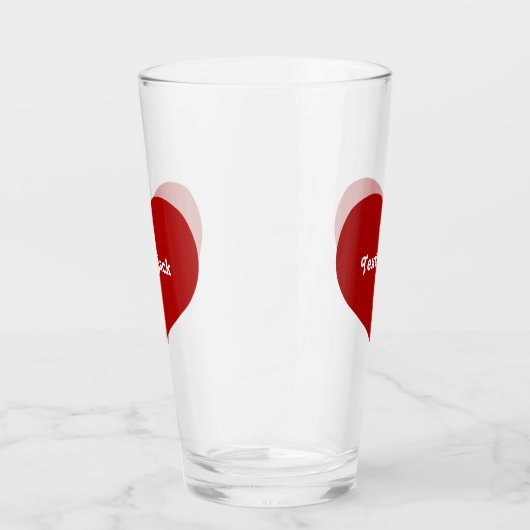 Flat Heart Icon Glas (Rechts)