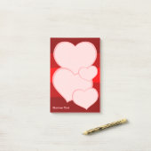 Flat Heart Icon Post-it® Notes (Op bureau)