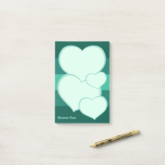Flat Heart Icon Post-it® Notes (Op bureau)