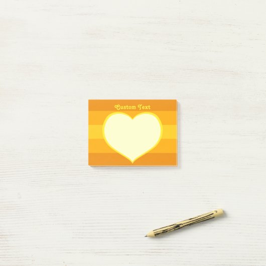 Flat Heart Icon Post-it® Notes (Op bureau)