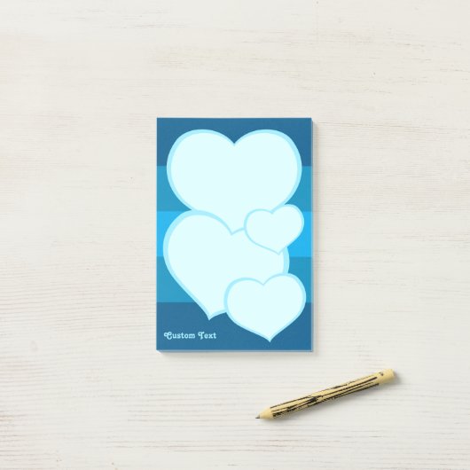 Flat Heart Icon Post-it® Notes (Op bureau)
