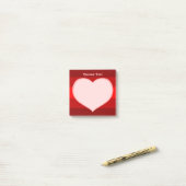 Flat Heart Icon Post-it® Notes (Op bureau)