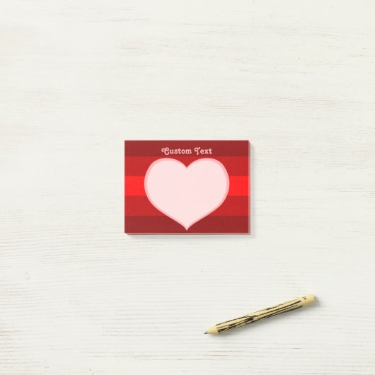 Flat Heart Icon Post-it® Notes (Op bureau)