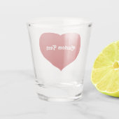 Flat Heart Icon Shot Glas (Achterkant)