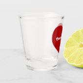 Flat Heart Icon Shot Glas (Links)