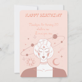 Flat Holiday Kaart Happy 50th Birthday Mystical