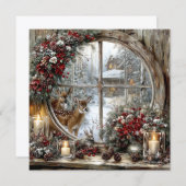 Flat Holiday/Winter Card Feestdagenkaart (Voorkant / Achterkant)