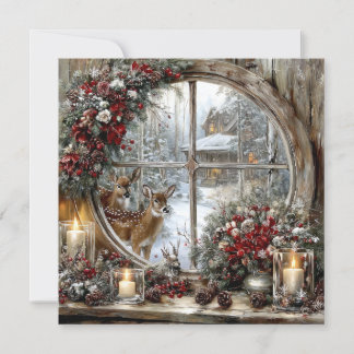 Flat Holiday/Winter Card Feestdagenkaart