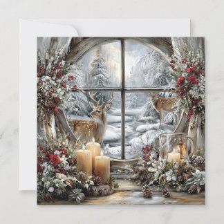 Flat Holiday/Winter Card Feestdagenkaart