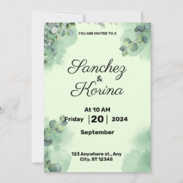 Flat Invitation, formaat: 5 x 7 inch, papier: Matt Kaart