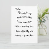 Flat Invitation, formaat: 5 x 7 inch, papier: Matt Kaart (Staand voorkant)