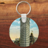 Flat Iron Building. Broadway en 5e Ave. NYC Sleutelhanger (Voorkant)