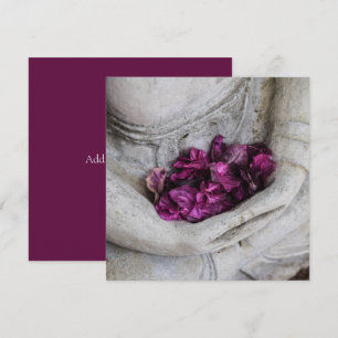 FLAT-KAART: BUDDHA + BLOSSOMS BEDANKKAART