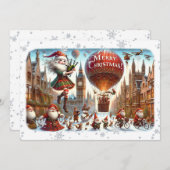 Flat Kaart Merry Christmas 020 (ElfSanta) (Voorkant / Achterkant)