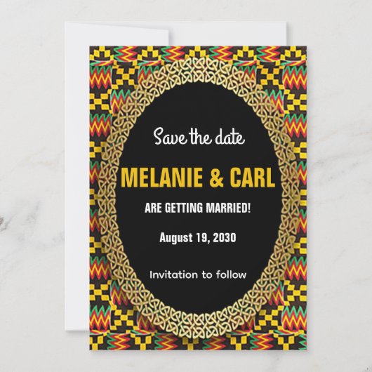 Flat Kante Save the Date Kaart (Voorkant)