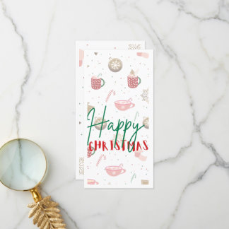 Flat-kerstkaart Bedankkaart