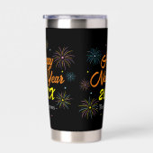 Flat kleurrijke oudejaarsfeest geïsoleerde drinkbeker (Rechts)