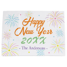 Flat Kleurrijke Oudejaarsfeest - Wit