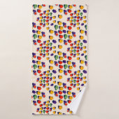 Flat lay pattern of figs bell peppers (Serviette de bain)