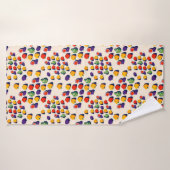 Flat lay pattern of figs bell peppers (Serviette de bain)