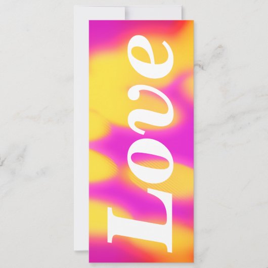 Flat "Love" greeting card. Kaart (Voorkant)
