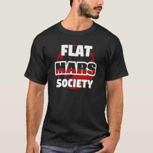 Flat Mars Society complottheorieruimtevaartuig T-shirt