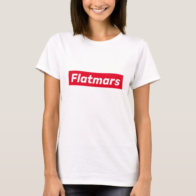 Flat Mars Society T-Shirt Flat Earth (Devant)