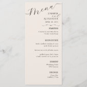 Flat Menu Minimalistische moderne kalligrafie, bru (Voorkant)