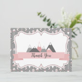 Flat Merci Cartes Montagnes Thème (Debout devant)