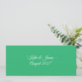 Flat Mint Green Background – Wedding Design Programma (Staand voorkant)