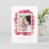 Flat-Moederdag voor geperst Lijst Feestdagenkaart (Staand voorkant)