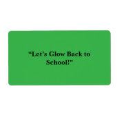 Flat Neon Green Background – School Texture Etiket (Voorkant)