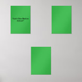 Flat Neon Green Background – School Texture Muurkunst Sets (Voorkant)
