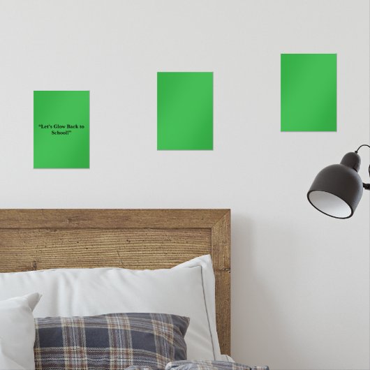 Flat Neon Green Background – School Texture Muurkunst Sets (Slaapkamer)