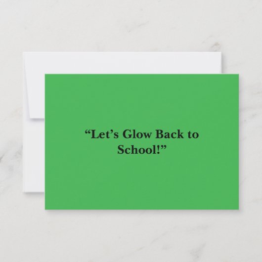 Flat Neon Green Background – School Texture RSVP Kaartje (Voorkant)