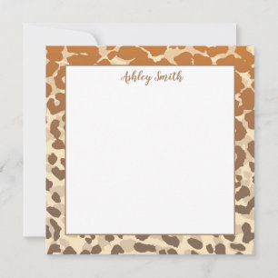 Flat Note Card-leopard-afdrukken
