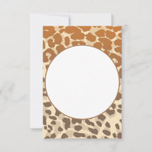 Flat Note Card-leopard-afdrukken
