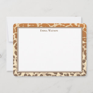 Flat Note Card-leopard-afdrukken Notitiekaartje