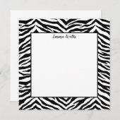 Flat Note Card-Zebra afdrukken (Voorkant / Achterkant)