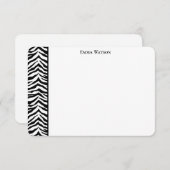 Flat Note Card-Zebra afdrukken Notitiekaartje (Voorkant / Achterkant)